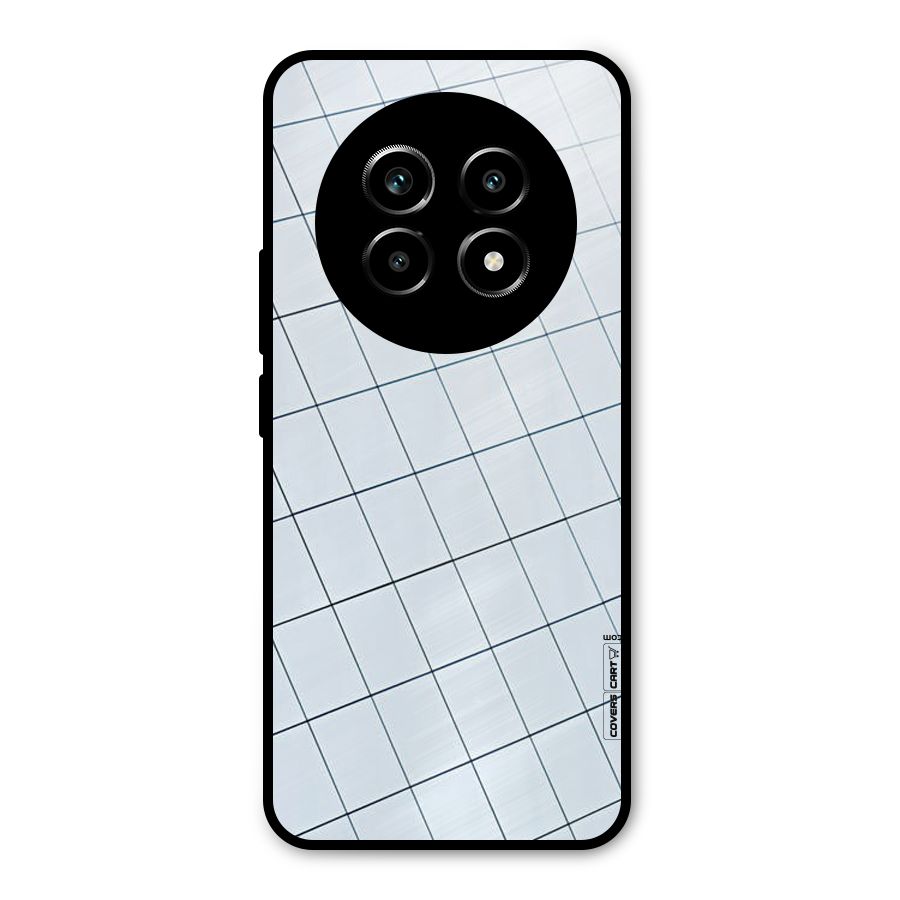 Glass Square Wall Metal Back Case for Realme 13 Pro