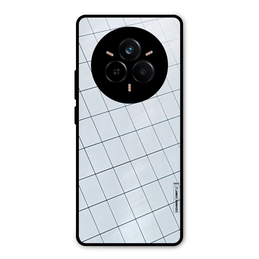 Glass Square Wall Metal Back Case for Realme 14 Pro