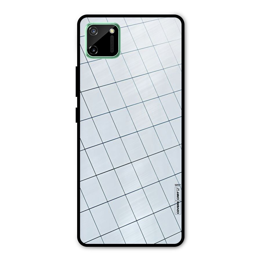 Glass Square Wall Metal Back Case for Realme C11