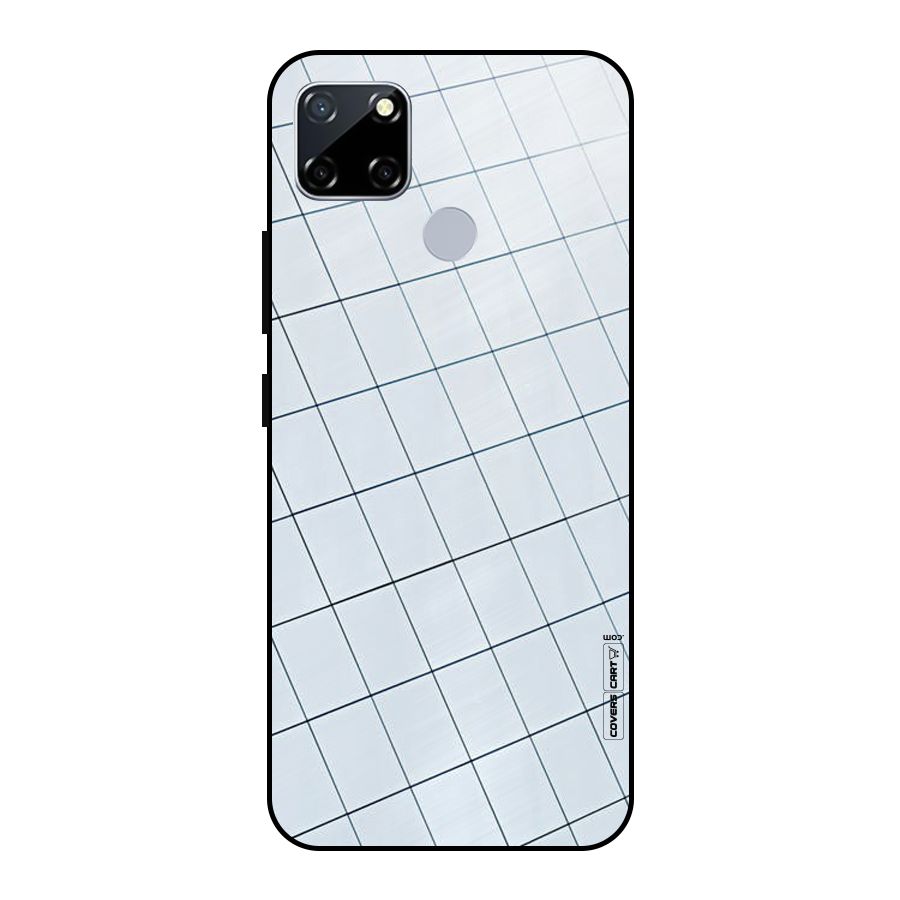 Glass Square Wall Metal Back Case for Realme Narzo 30A