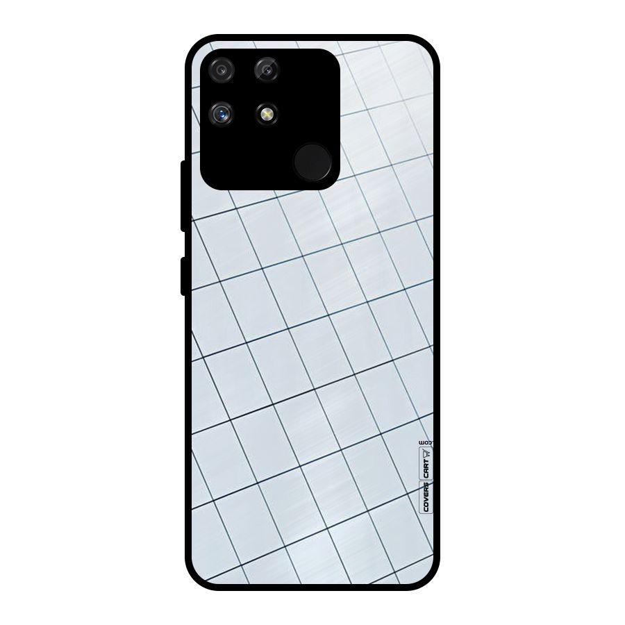Glass Square Wall Metal Back Case for Realme Narzo 50A