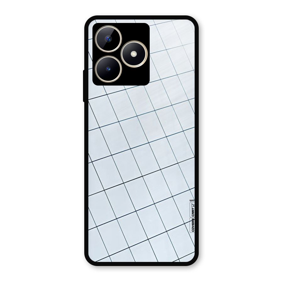 Glass Square Wall Metal Back Case for Realme Narzo N53