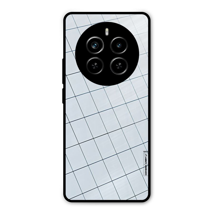 Glass Square Wall Metal Back Case for Realme P1 Pro