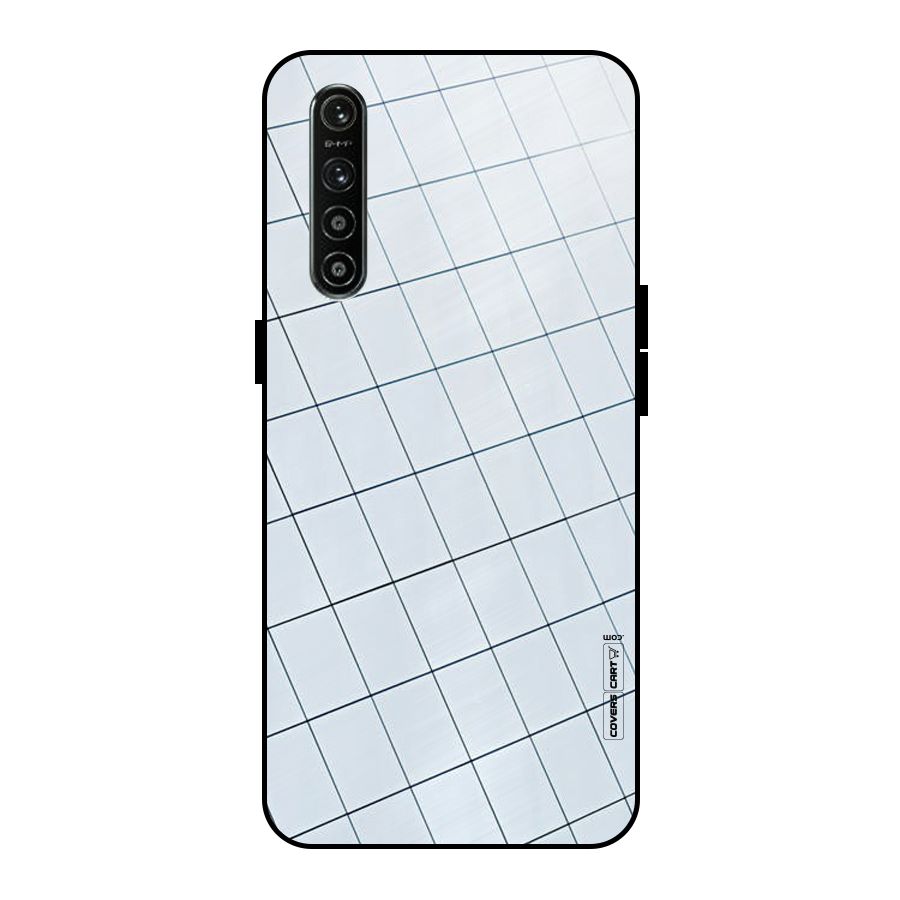 Glass Square Wall Metal Back Case for Realme XT