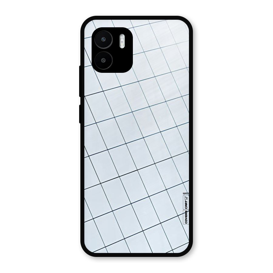 Glass Square Wall Metal Back Case for Redmi A2