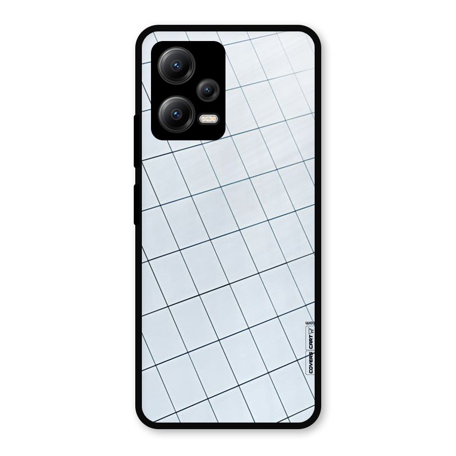 Glass Square Wall Metal Back Case for Redmi Note 12 5G