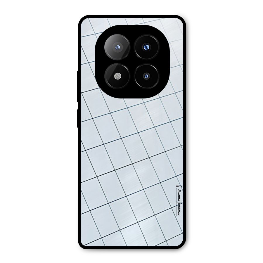 Glass Square Wall Metal Back Case for Redmi Note 14 Pro Plus 5G