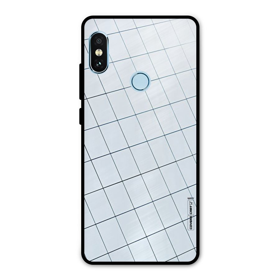 Glass Square Wall Metal Back Case for Redmi Note 5 Pro