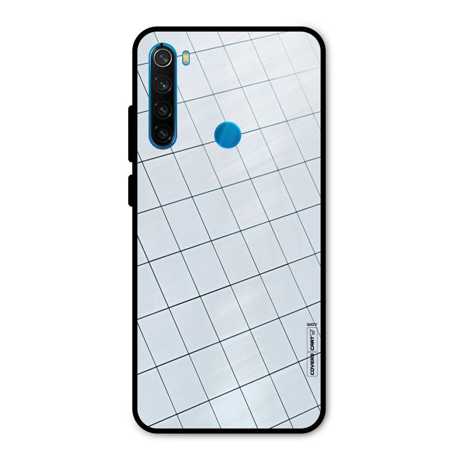 Glass Square Wall Metal Back Case for Redmi Note 8