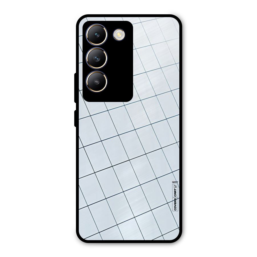 Glass Square Wall Metal Back Case for Vivo T3 5G