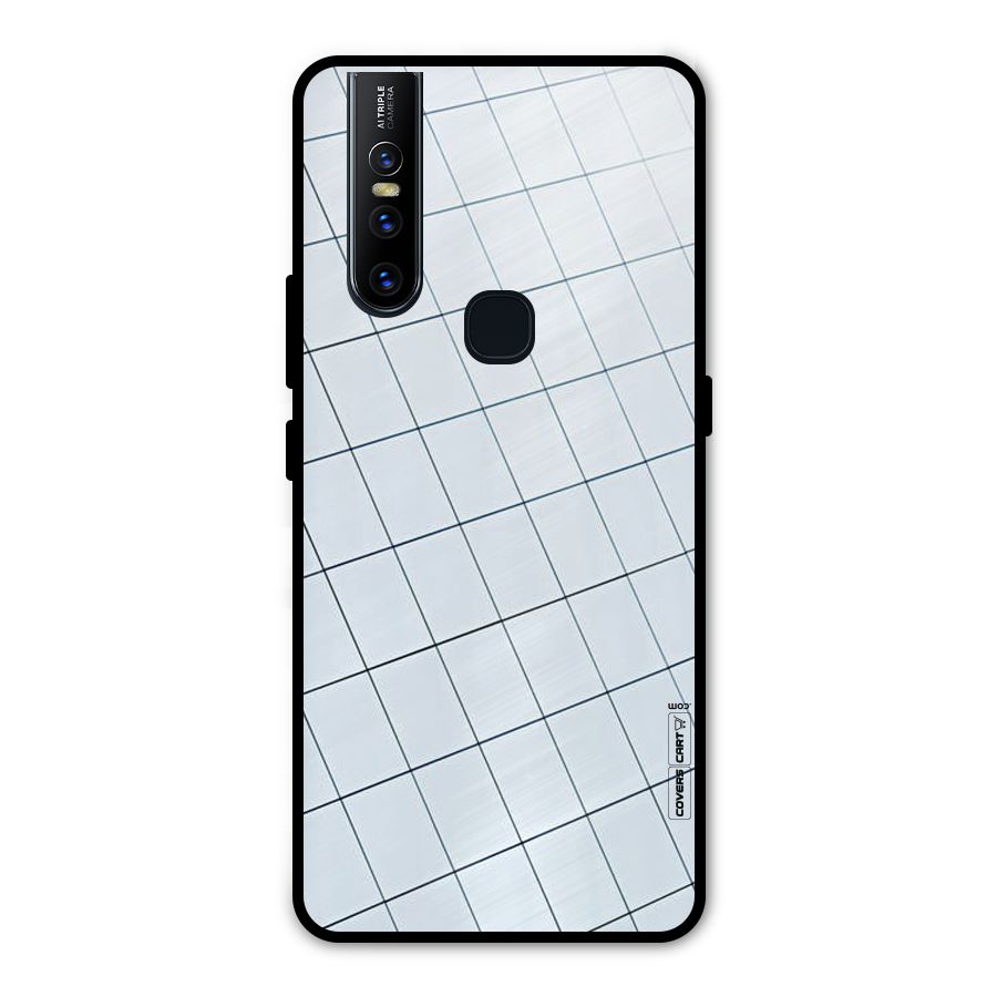 Glass Square Wall Metal Back Case for Vivo V15