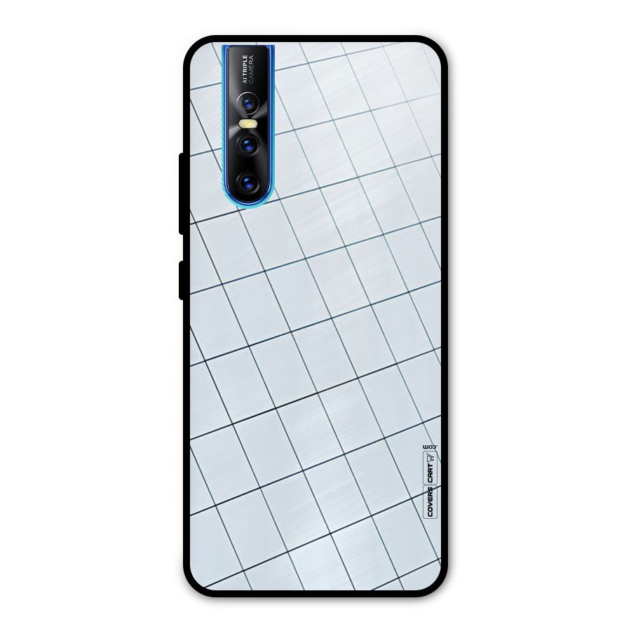 Glass Square Wall Metal Back Case for Vivo V15 Pro