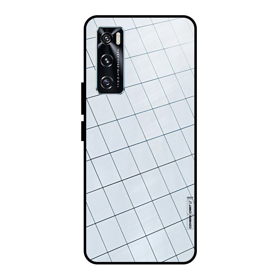 Glass Square Wall Metal Back Case for Vivo V20 SE
