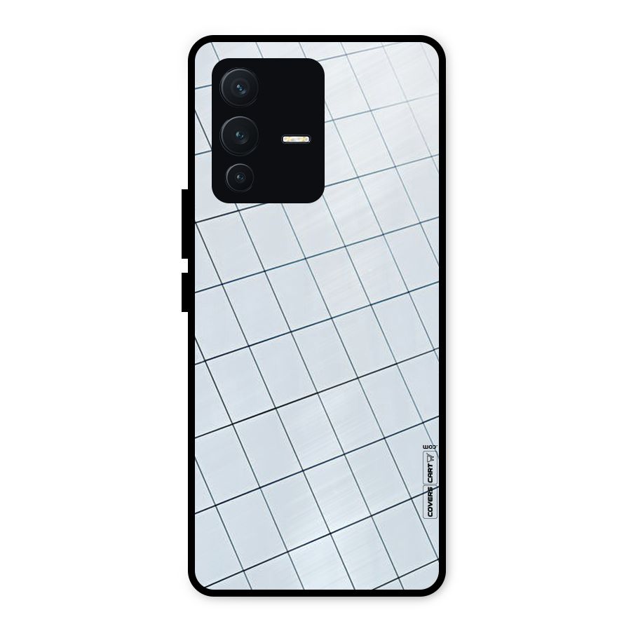 Glass Square Wall Metal Back Case for Vivo V23 5G