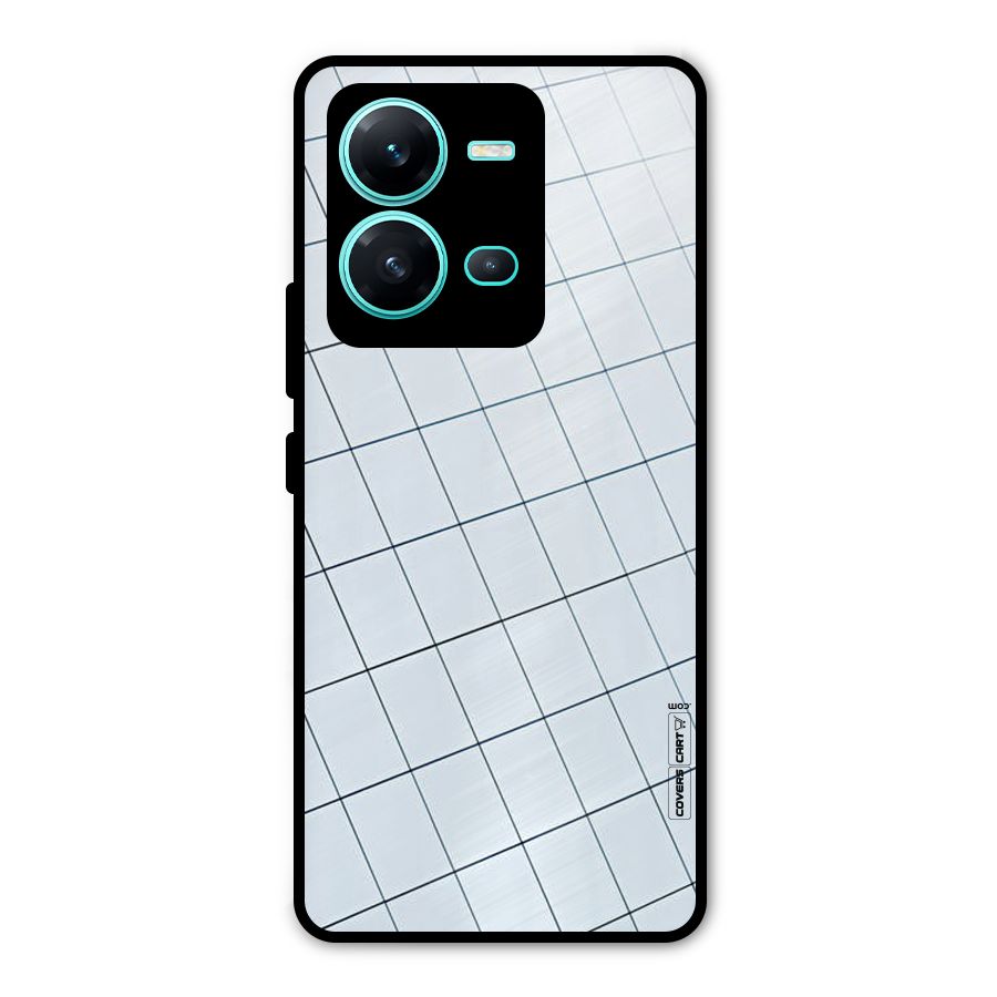 Glass Square Wall Metal Back Case for Vivo V25