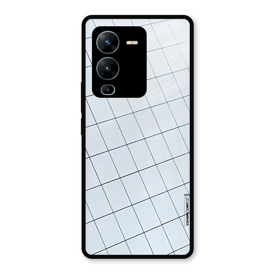 Glass Square Wall Metal Back Case for Vivo V25 Pro