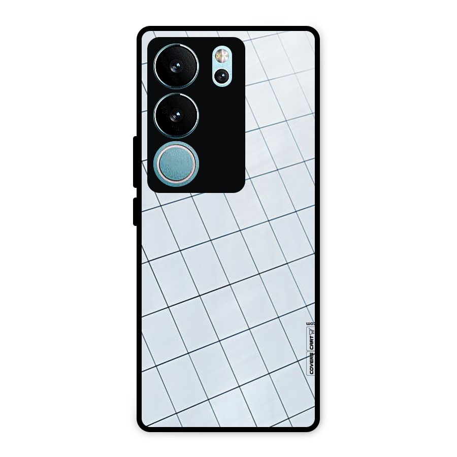 Glass Square Wall Metal Back Case for Vivo V29 Pro