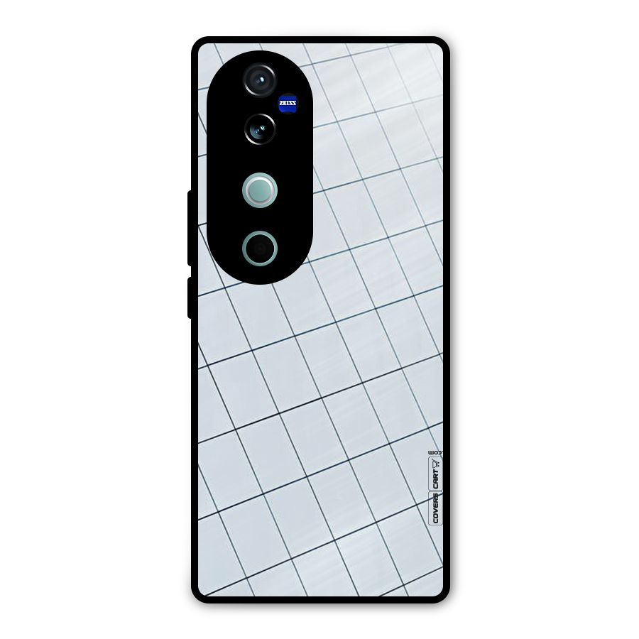 Glass Square Wall Metal Back Case for Vivo V40