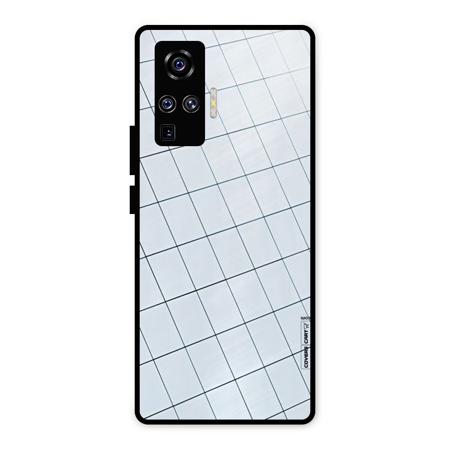 Glass Square Wall Metal Back Case for Vivo X50 Pro