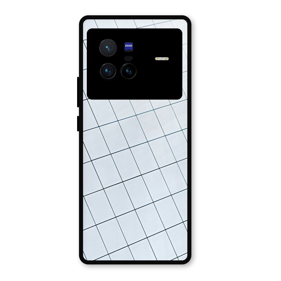 Glass Square Wall Metal Back Case for Vivo X80