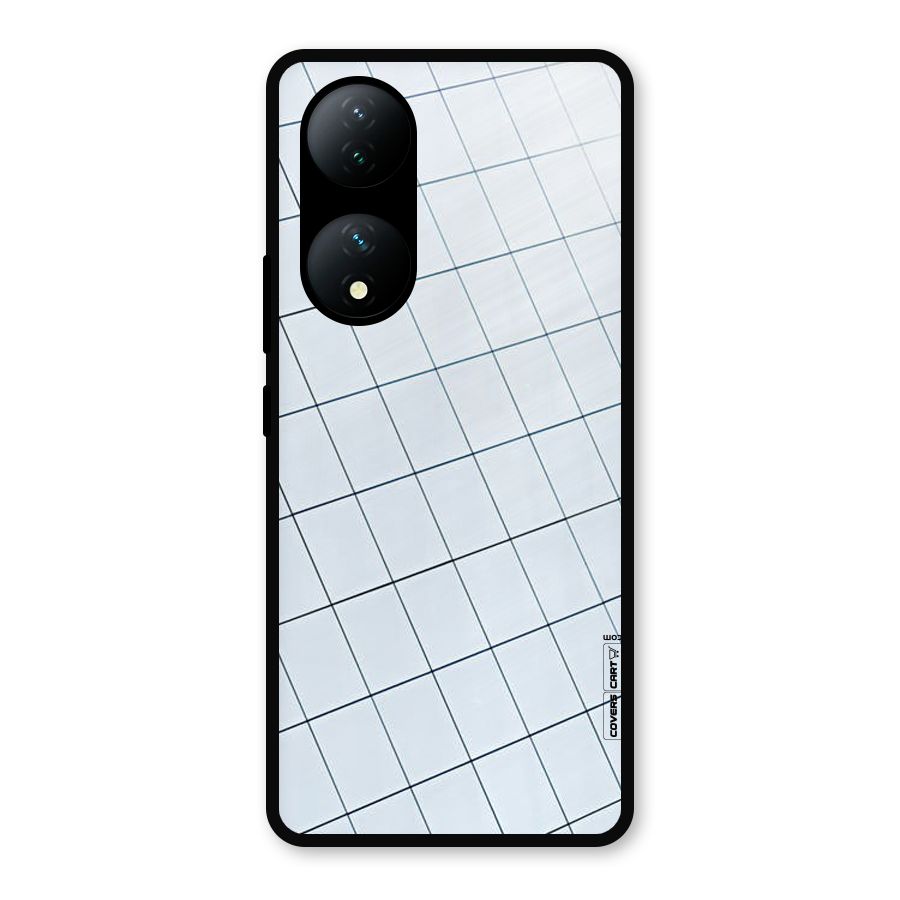 Glass Square Wall Metal Back Case for Vivo Y100a
