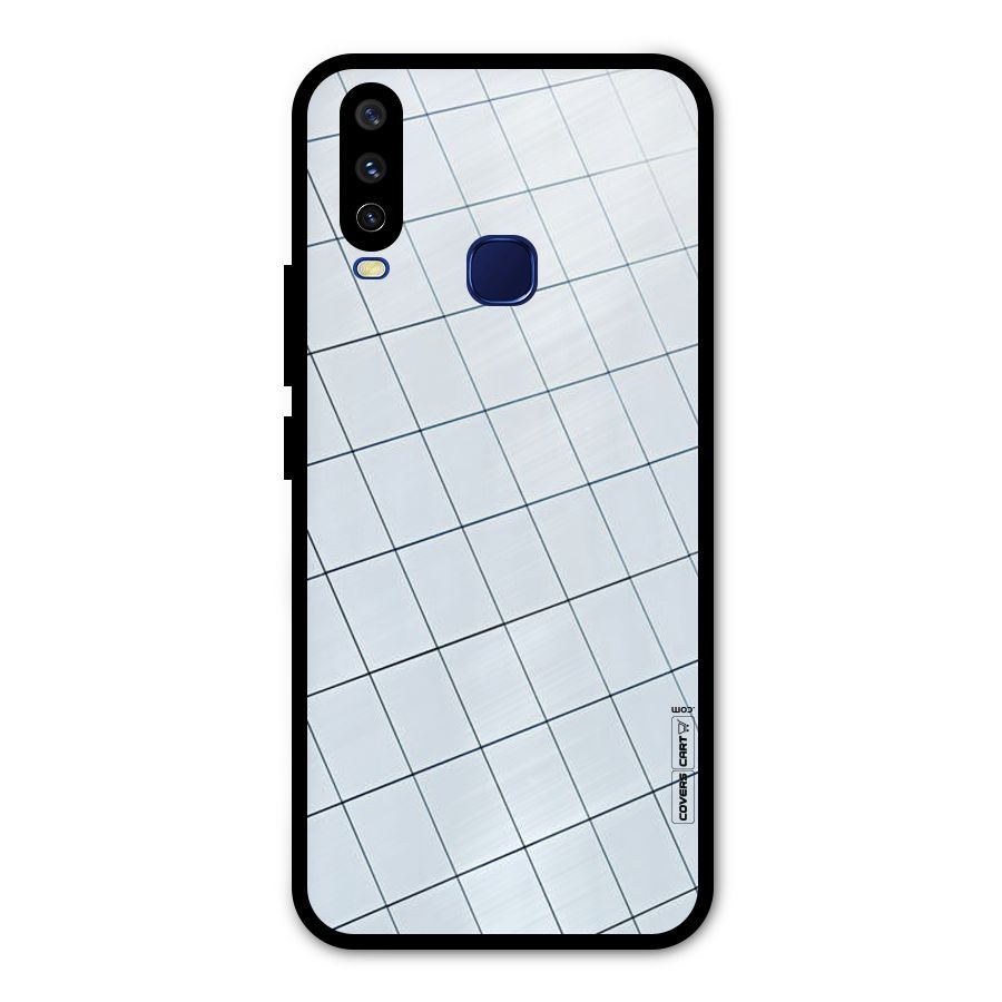 Glass Square Wall Metal Back Case for Vivo Y15