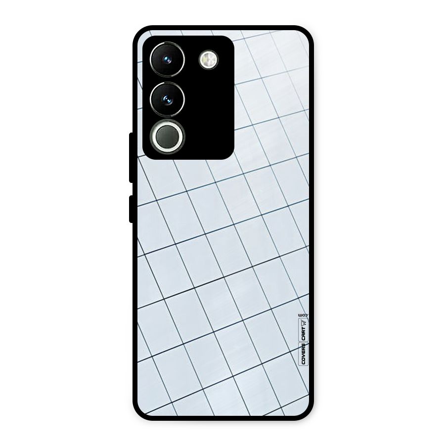 Glass Square Wall Metal Back Case for Vivo Y200