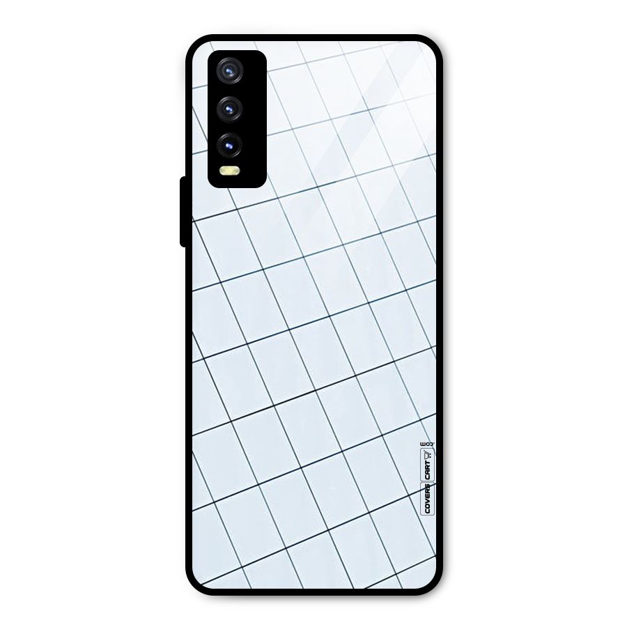 Glass Square Wall Metal Back Case for Vivo Y20g