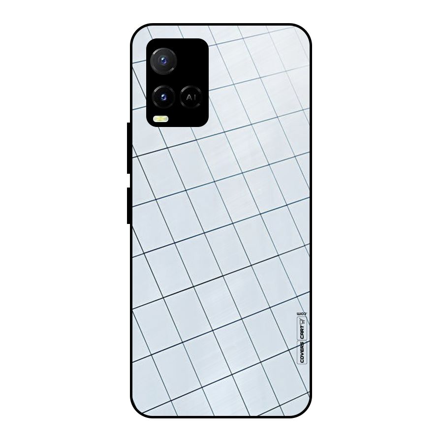Glass Square Wall Metal Back Case for Vivo Y21T