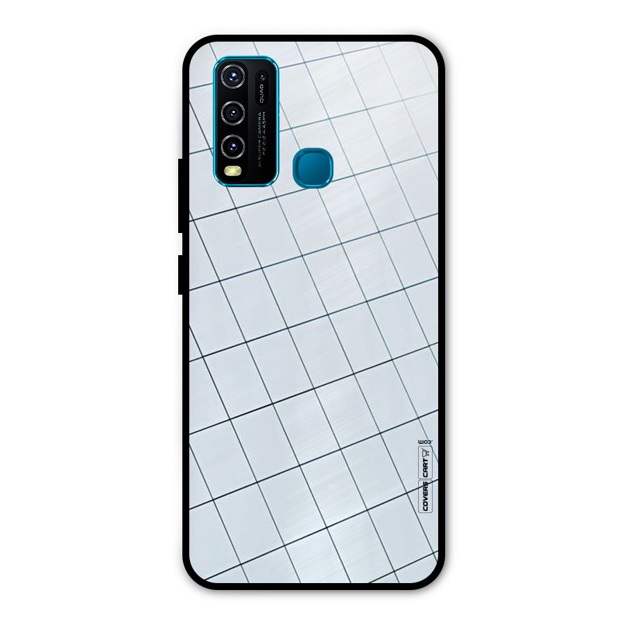 Glass Square Wall Metal Back Case for Vivo Y30