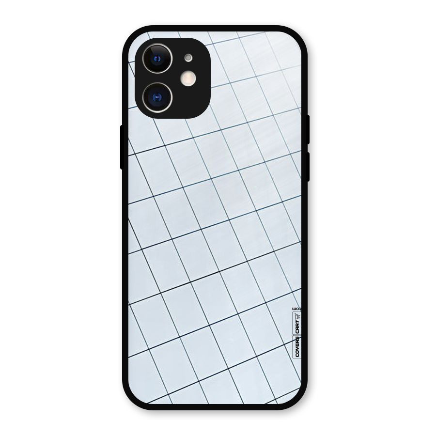 Glass Square Wall Metal Back Case for iPhone 12