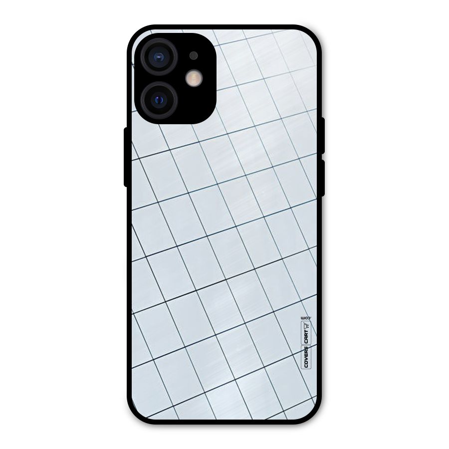Glass Square Wall Metal Back Case for iPhone 12 Mini