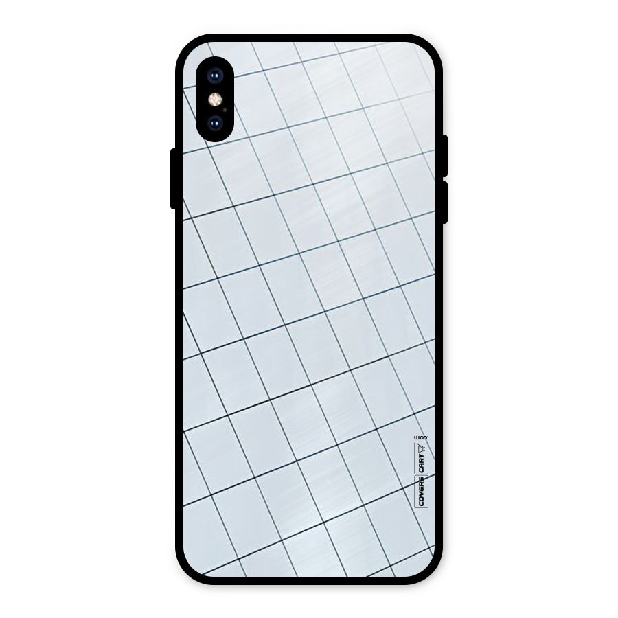 Glass Square Wall Metal Back Case for iPhone XS Max