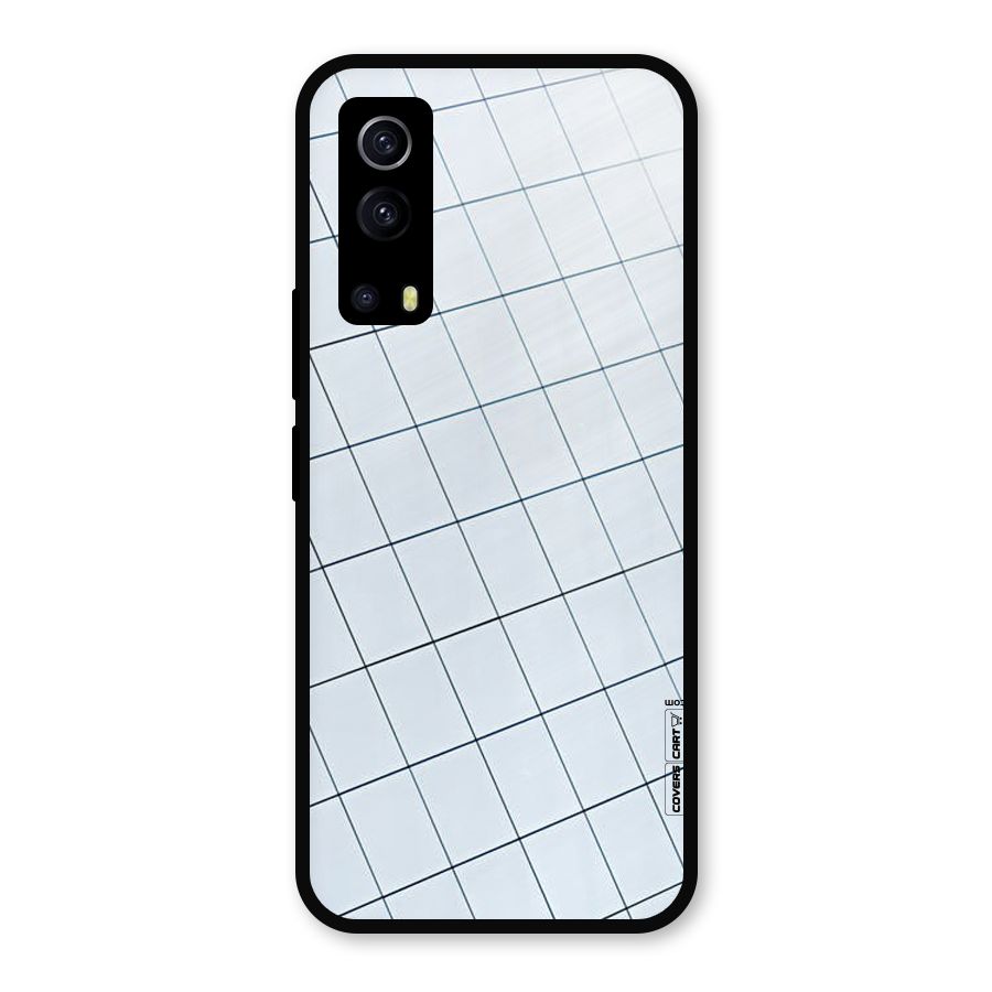 Glass Square Wall Metal Back Case for iQOO Z3