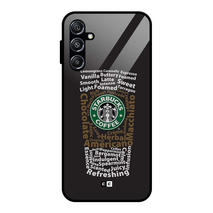 Glass StarBucks Glass Back Case for Galaxy M34 5G