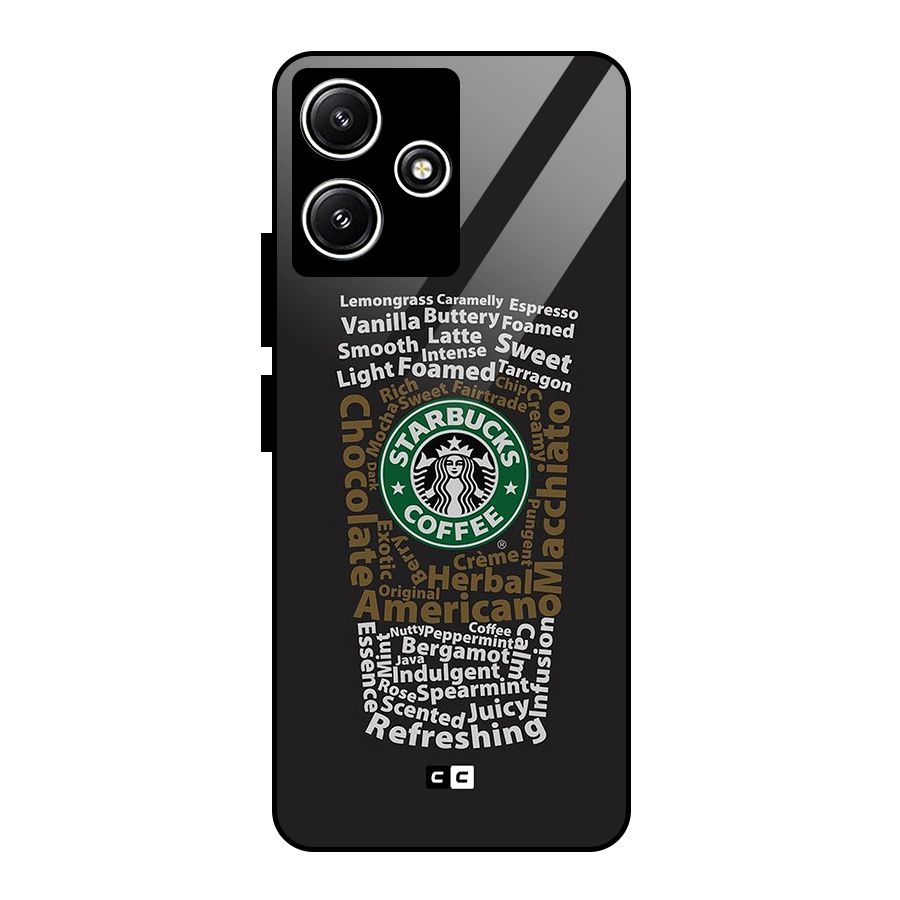 Glass StarBucks Glass Back Case for Redmi 12 5G