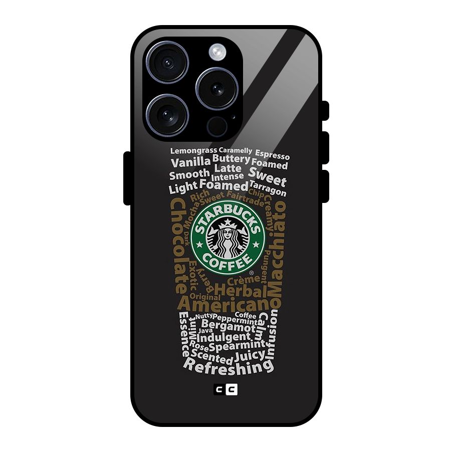Glass StarBucks Glass Back Case for iPhone 15 Pro
