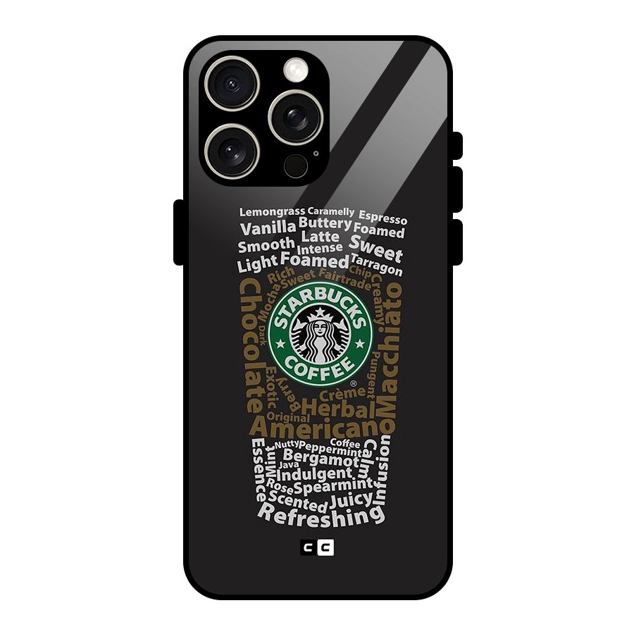 Glass StarBucks Glass Back Case for iPhone 15 Pro Max