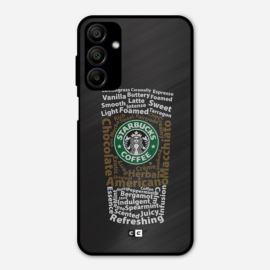 Glass StarBucks Metal Back Case for Galaxy A15 5G