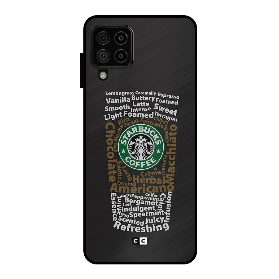 Glass StarBucks Metal Back Case for Galaxy A22 4G
