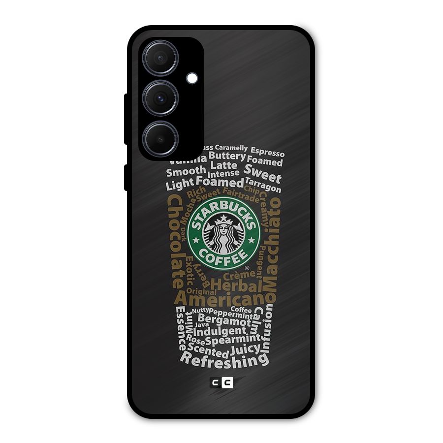 Glass StarBucks Metal Back Case for Galaxy A35