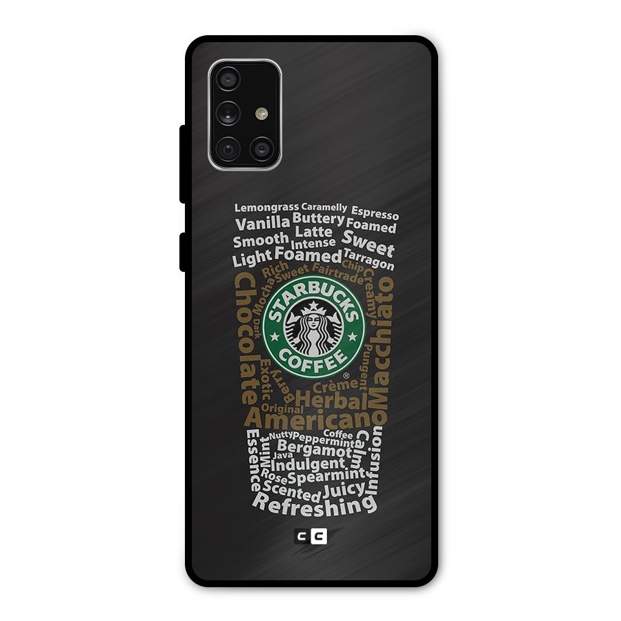 Glass StarBucks Metal Back Case for Galaxy A71