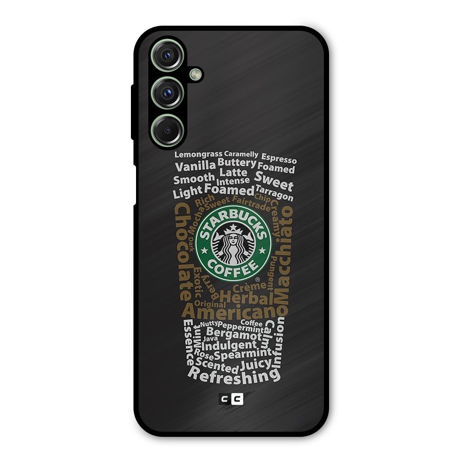 Glass StarBucks Metal Back Case for Galaxy F34