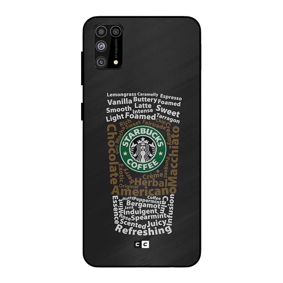 Glass StarBucks Metal Back Case for Galaxy F41