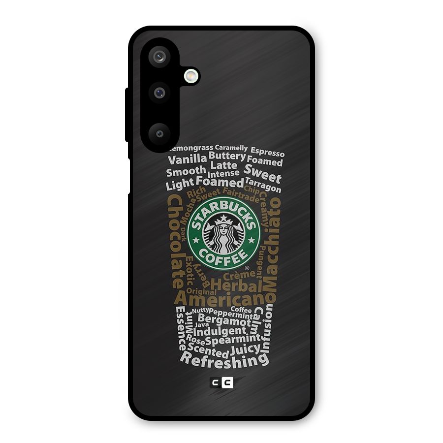 Glass StarBucks Metal Back Case for Galaxy M16