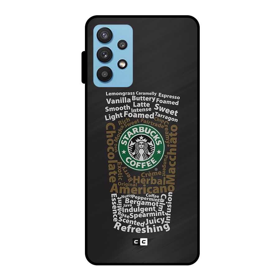 Glass StarBucks Metal Back Case for Galaxy M32 5G