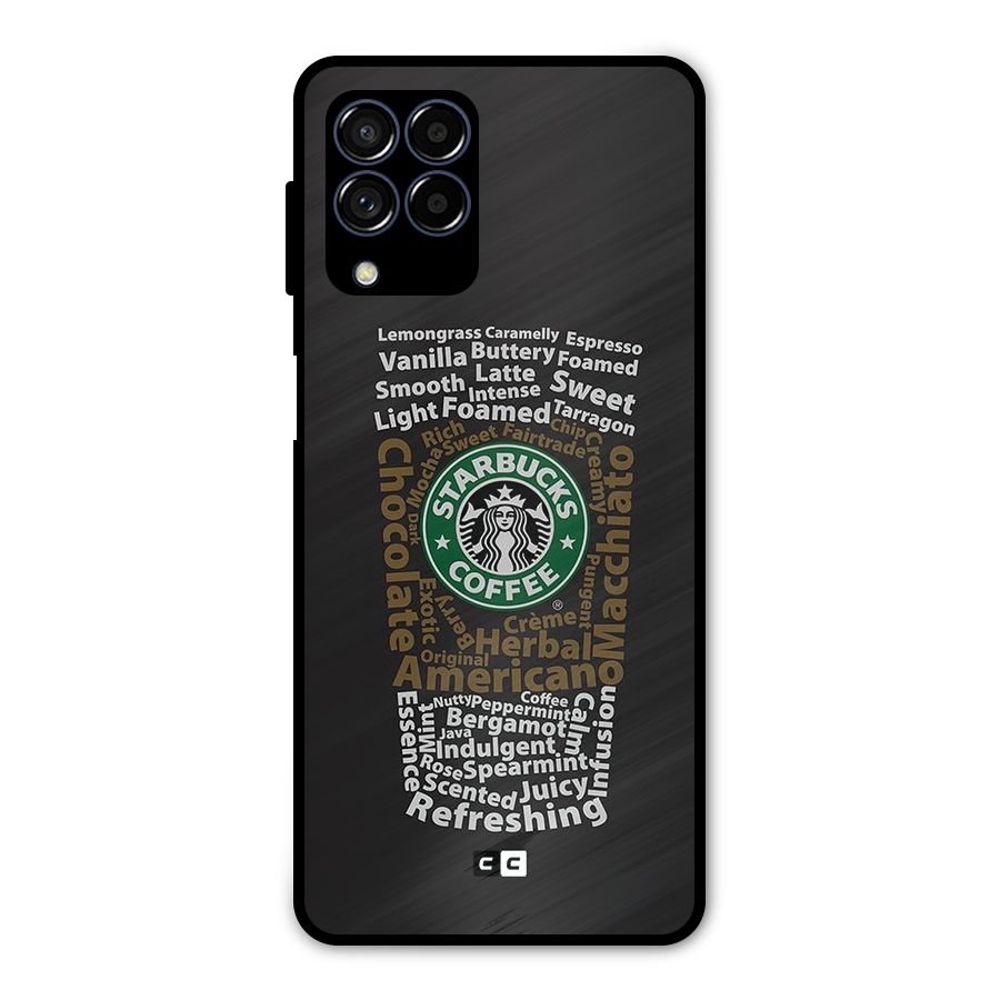 Glass StarBucks Metal Back Case for Galaxy M53 5G