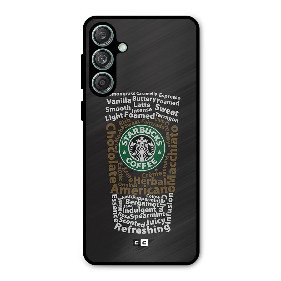 Glass StarBucks Metal Back Case for Galaxy M55 5G