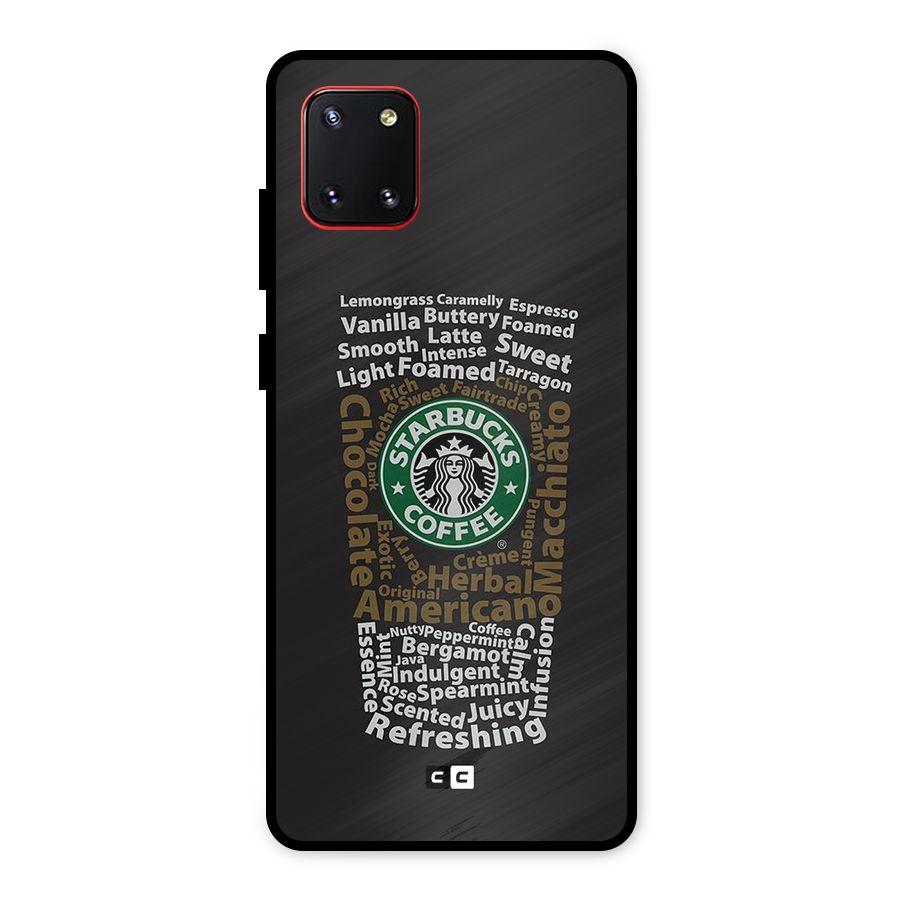Glass StarBucks Metal Back Case for Galaxy Note 10 Lite