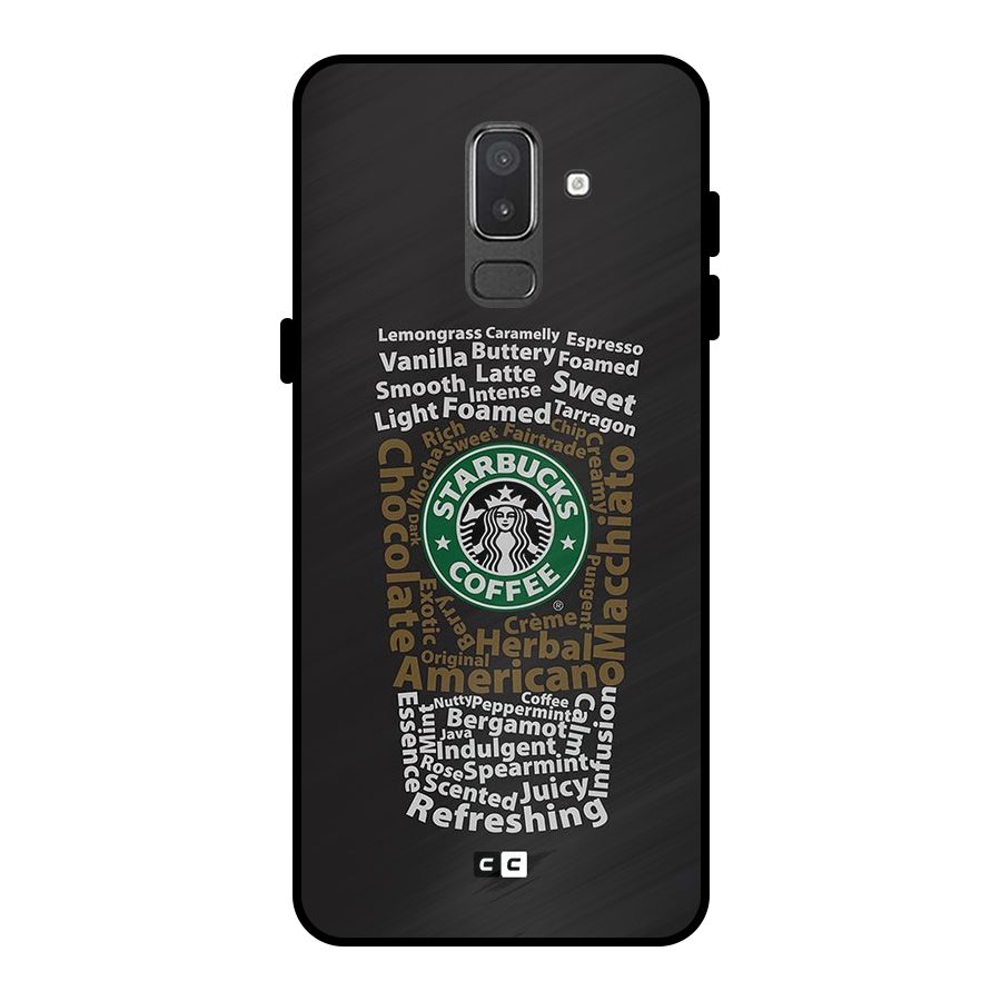 Glass StarBucks Metal Back Case for Galaxy On8 (2018)